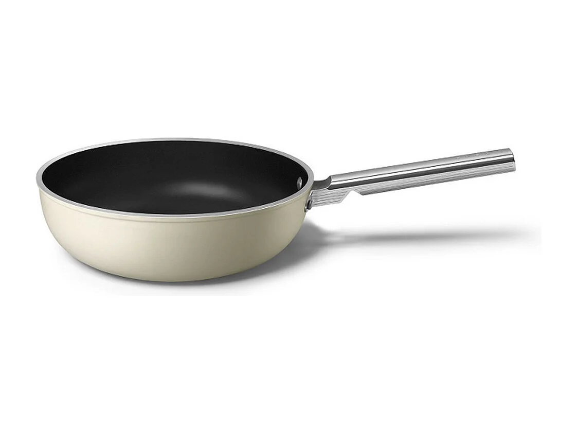 Smeg Poêle wok 30cm crème mat - WOF3002CRM