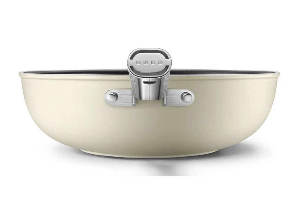 Smeg Poêle wok 30cm crème mat - WOF3002CRM