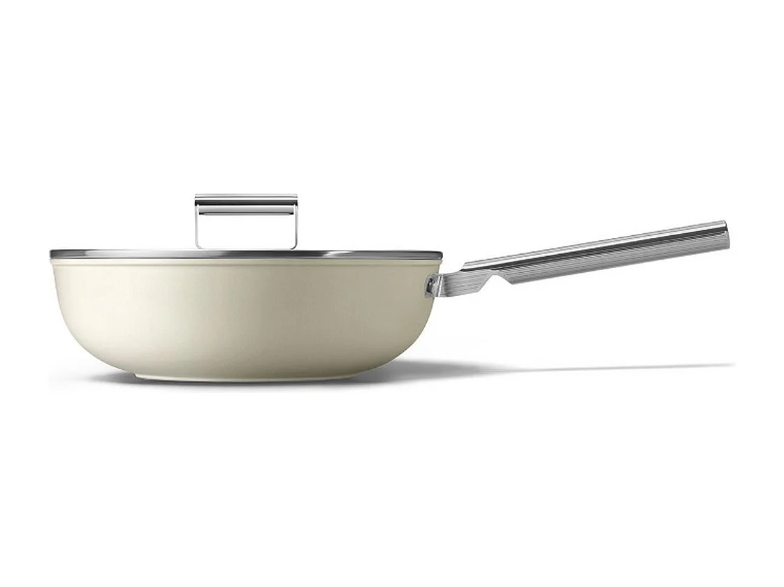 Smeg Poêle wok 30cm crème mat - WOF3002CRM