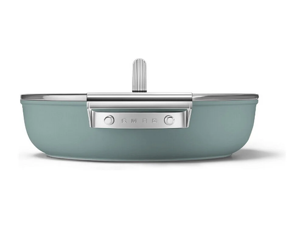 Smeg Sauteuse vert émeraude mat 28cm + couvercle - DPF2812EGM