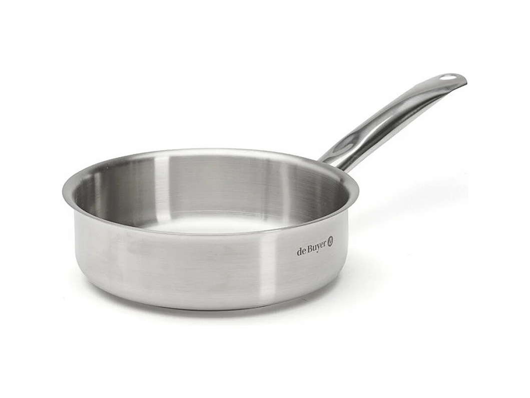 De Buyer Sauteuse droite 20cm inox sans couvercle - 3502-20
