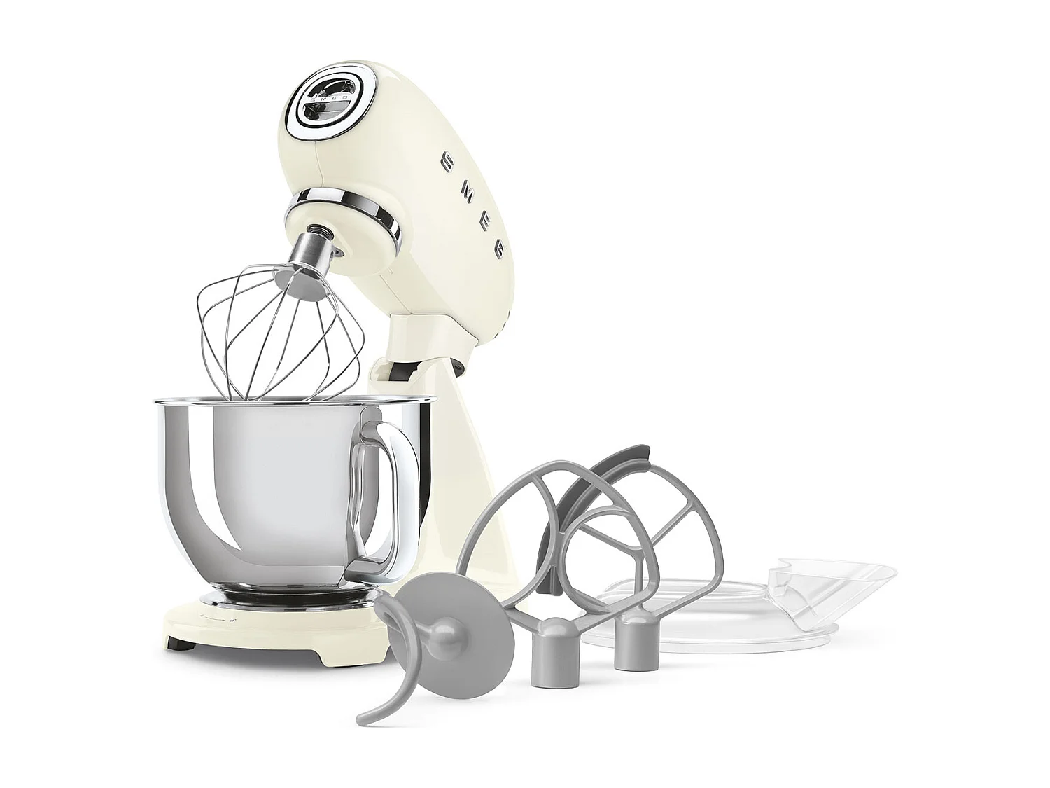 Smeg Robot pâtissier multifonctions 4.8l 1000w crème - SMF05CREU