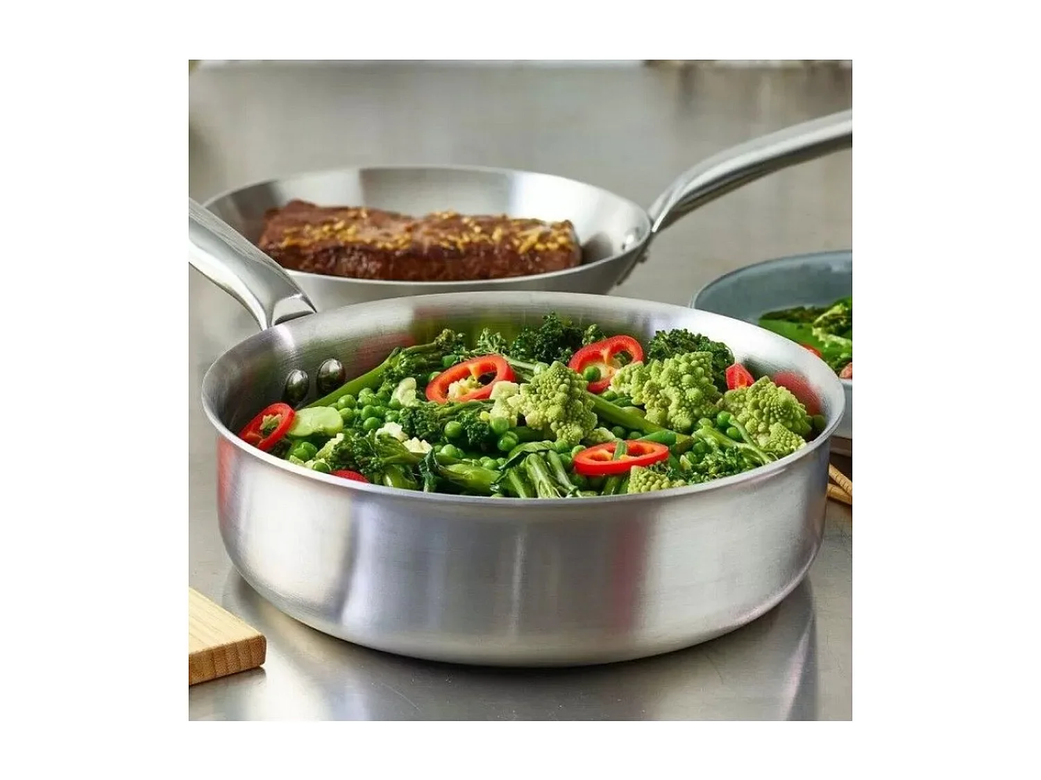 De Buyer Sauteuse inox 24cm sans couvercle - 3602.24