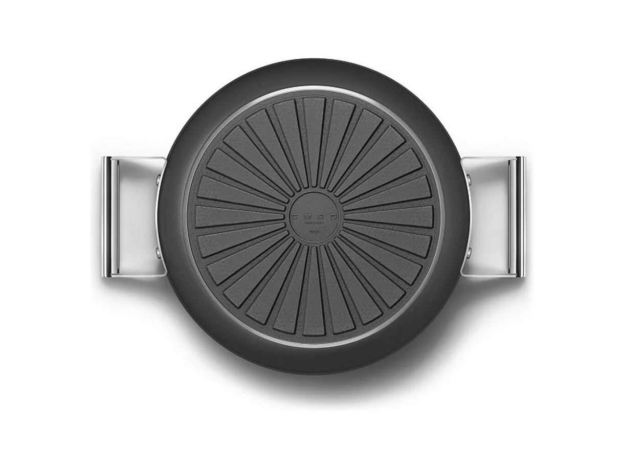 Smeg Sauteuse noir mat 28cm + couvercle - DPF2812BLM