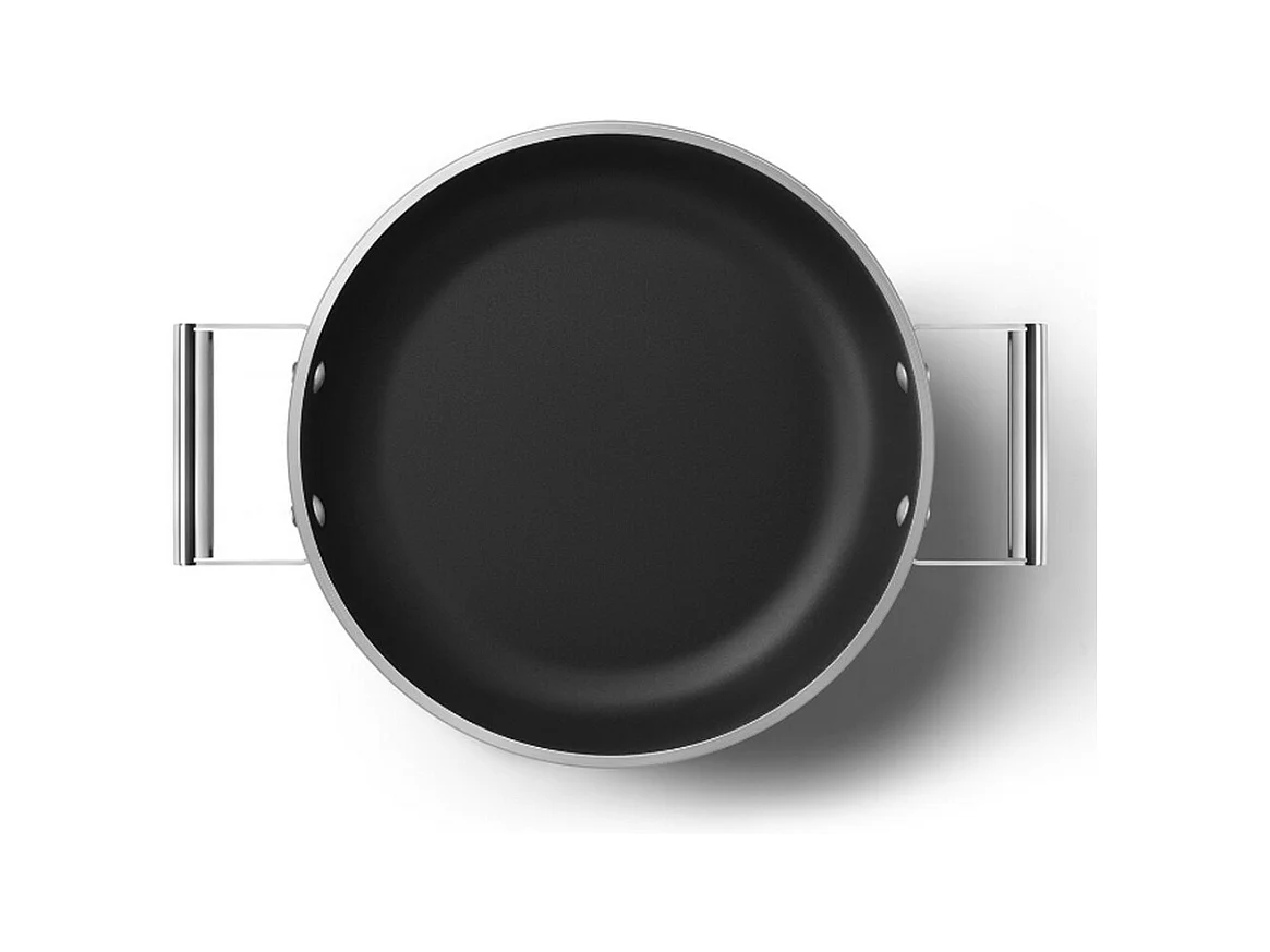 Smeg Sauteuse noir mat 28cm + couvercle - DPF2812BLM