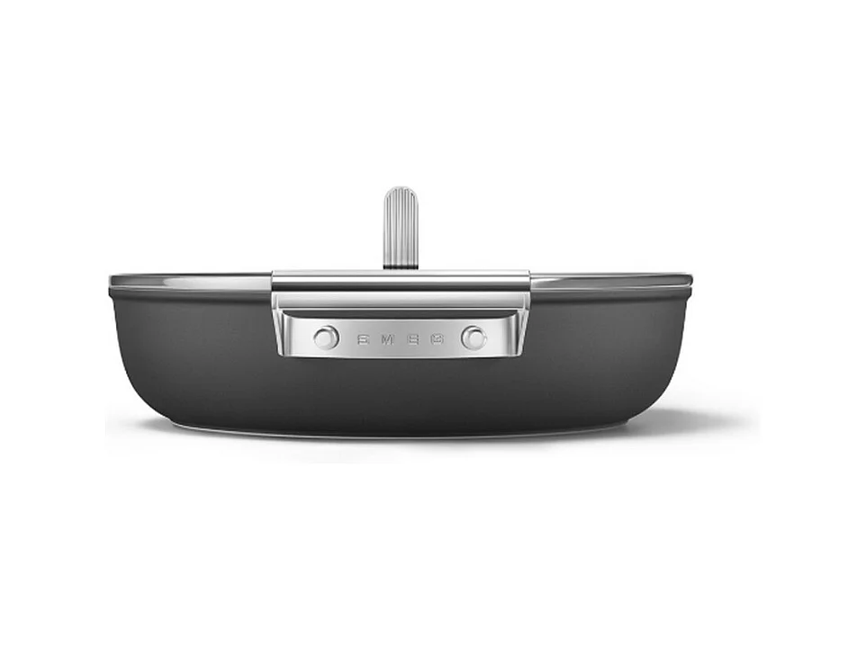Smeg Sauteuse noir mat 28cm + couvercle - DPF2812BLM