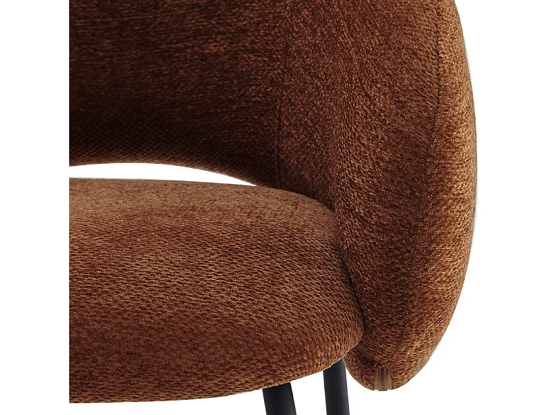 SHARP-Poltrona da tavolo in tessuto Luxury Terracotta (x2)