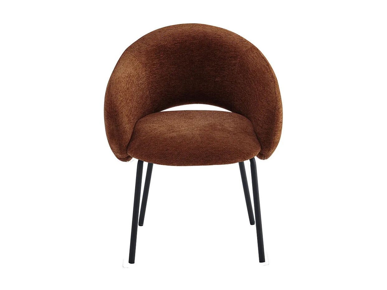 SHARP-Poltrona da tavolo in tessuto Luxury Terracotta (x2)