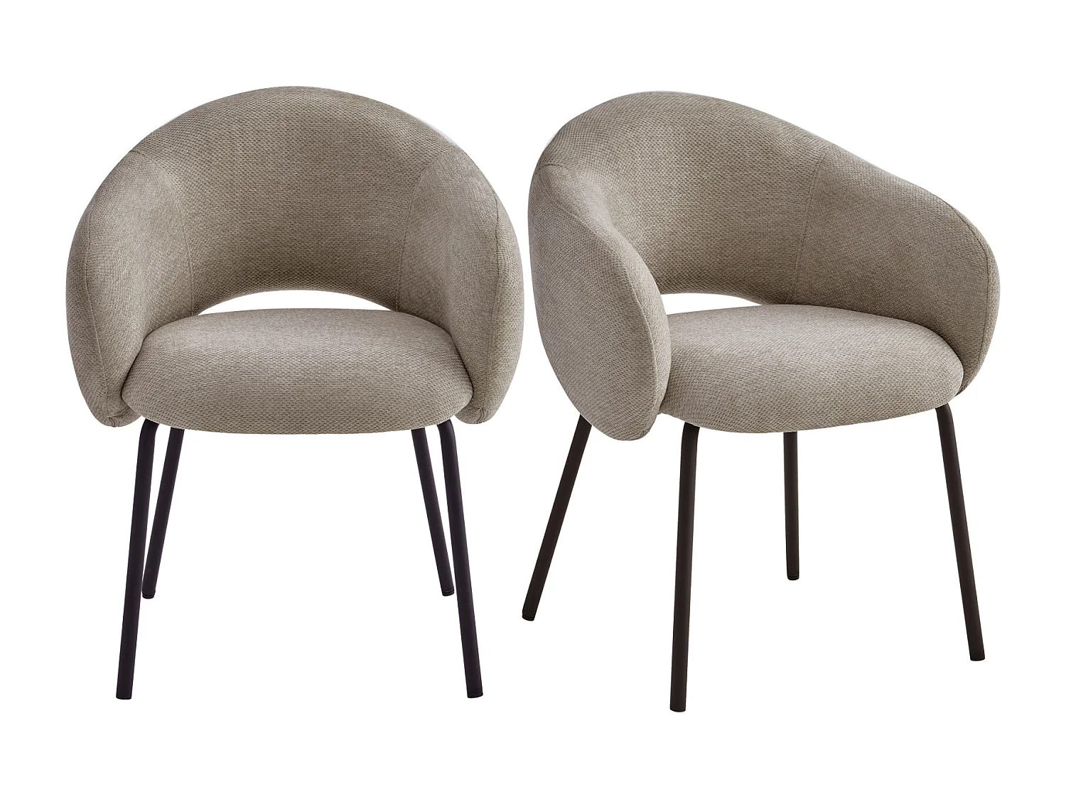 SHARP - Silla de comedor de tela beige (x2)