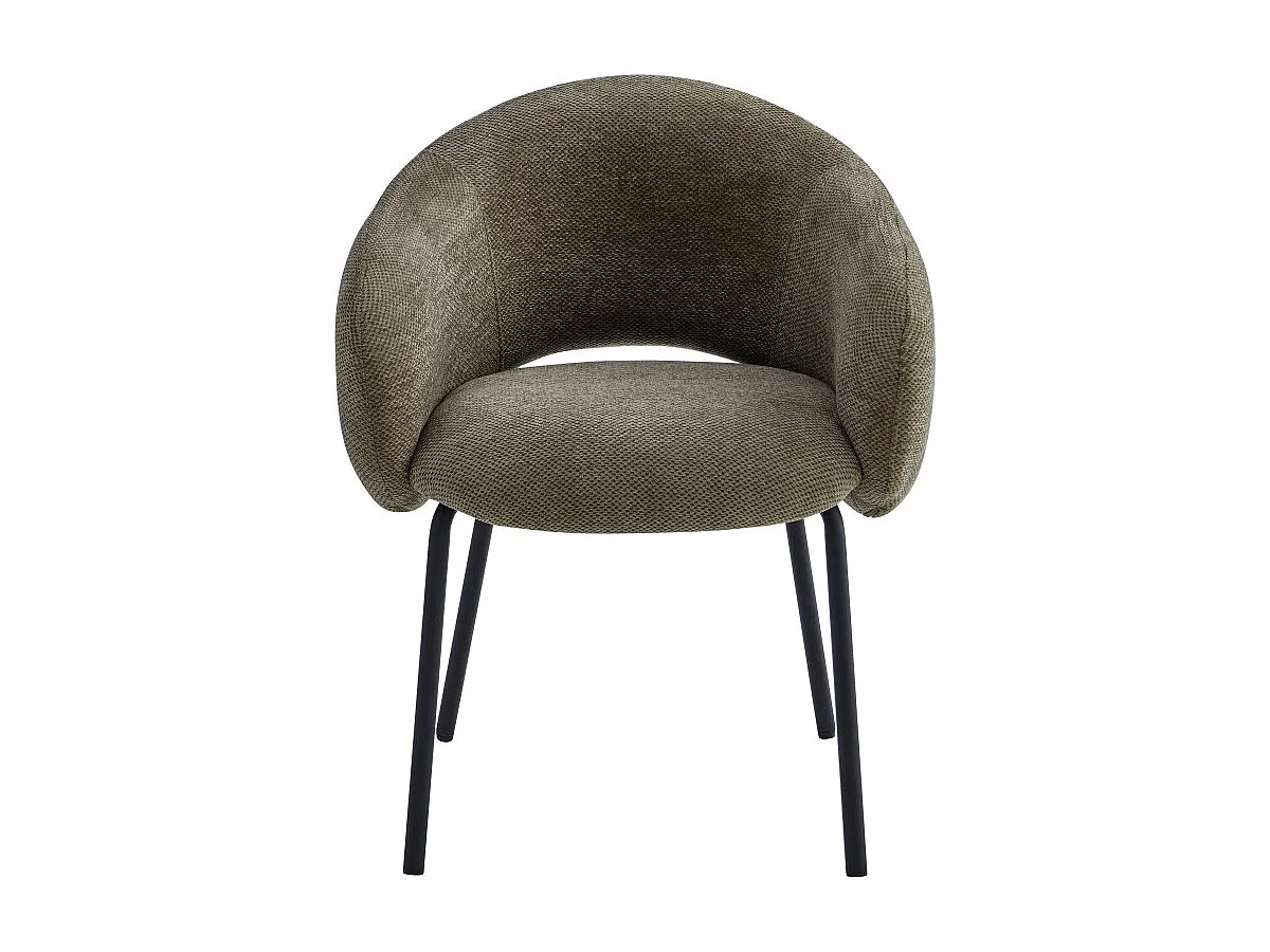 SHARP-Poltrona da tavolo in tessuto Luxury Marrone (x2)