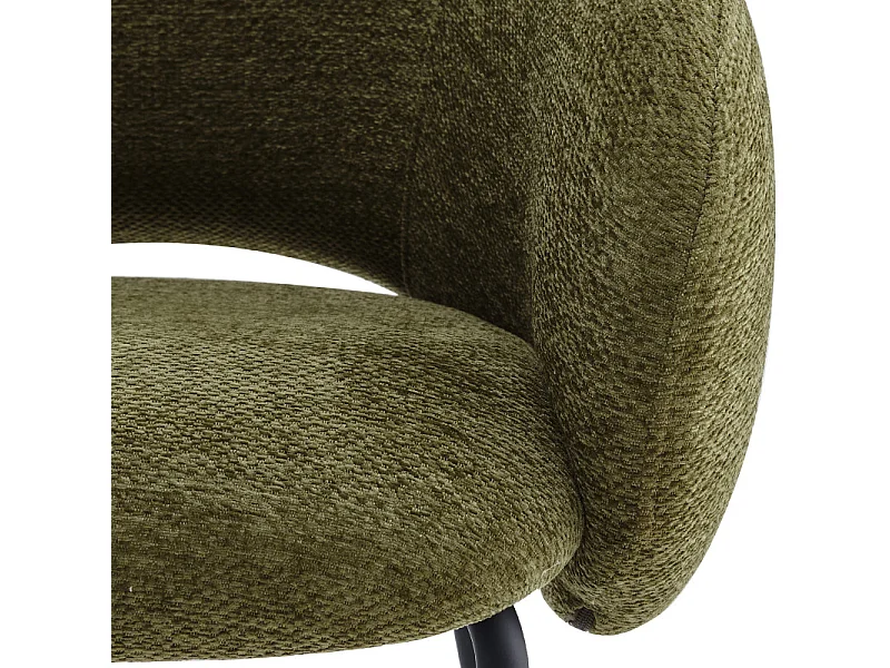 SHARP-Poltrona da tavolo in tessuto Luxury Kaki (x2)