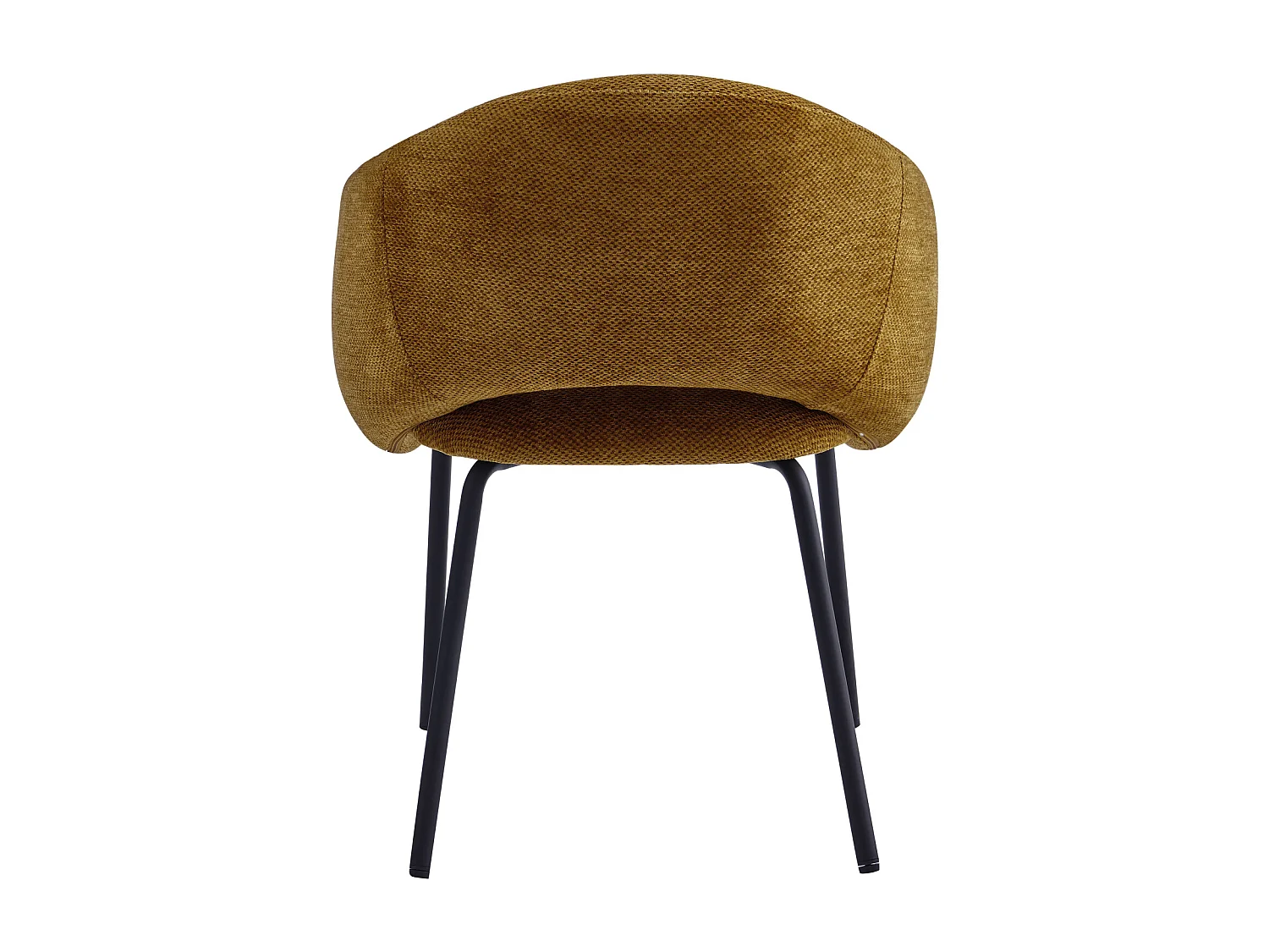 SHARP-Fauteuil de table en tissu Luxury Moutarde (x2)