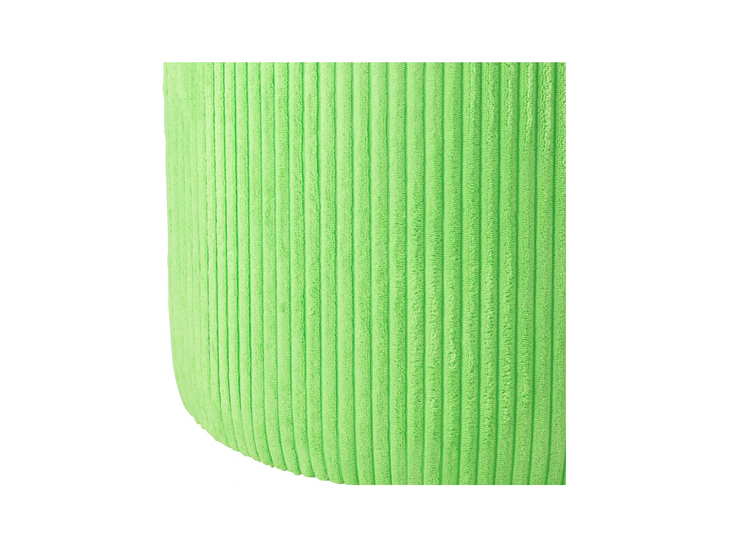 Poufs tabourets ronds en velours côtelé (lot de 2) - CHARLISE