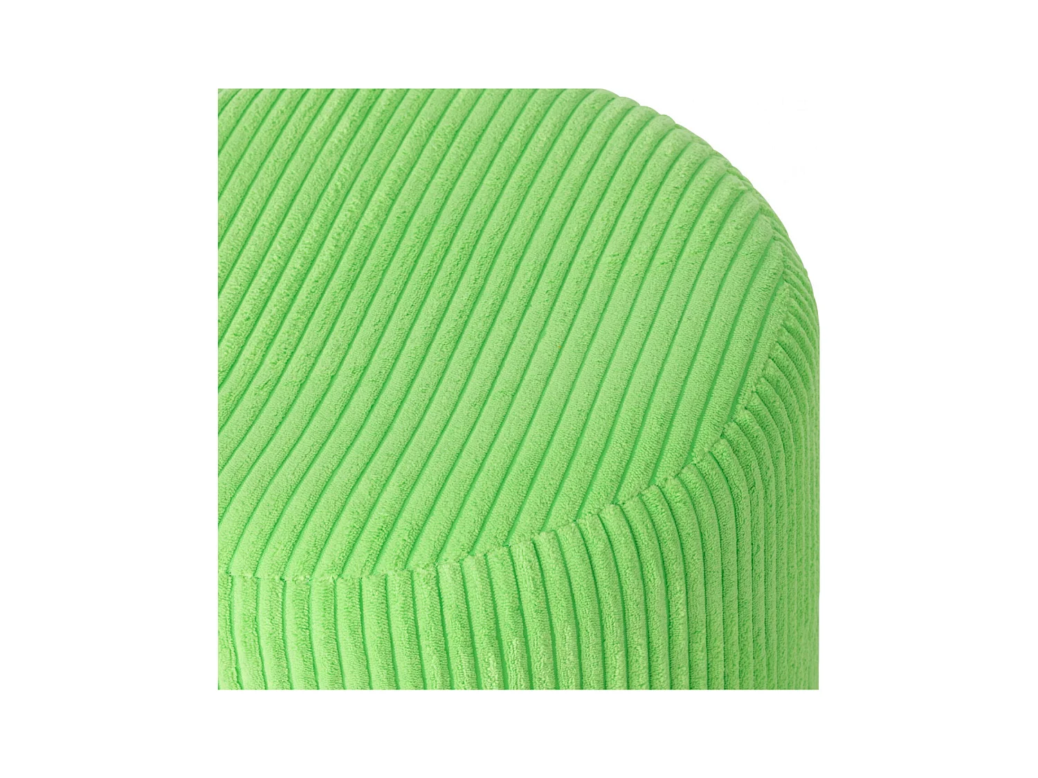 Poufs tabourets ronds en velours côtelé (lot de 2) - CHARLISE