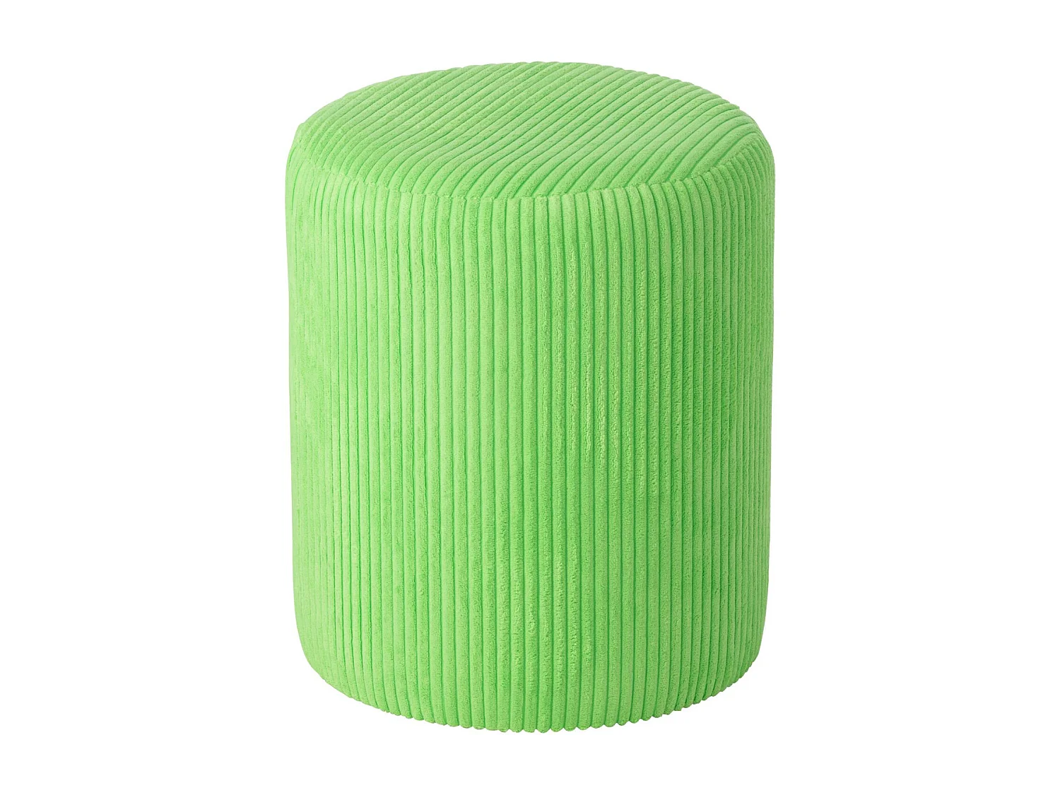 Poufs tabourets ronds en velours côtelé (lot de 2) - CHARLISE