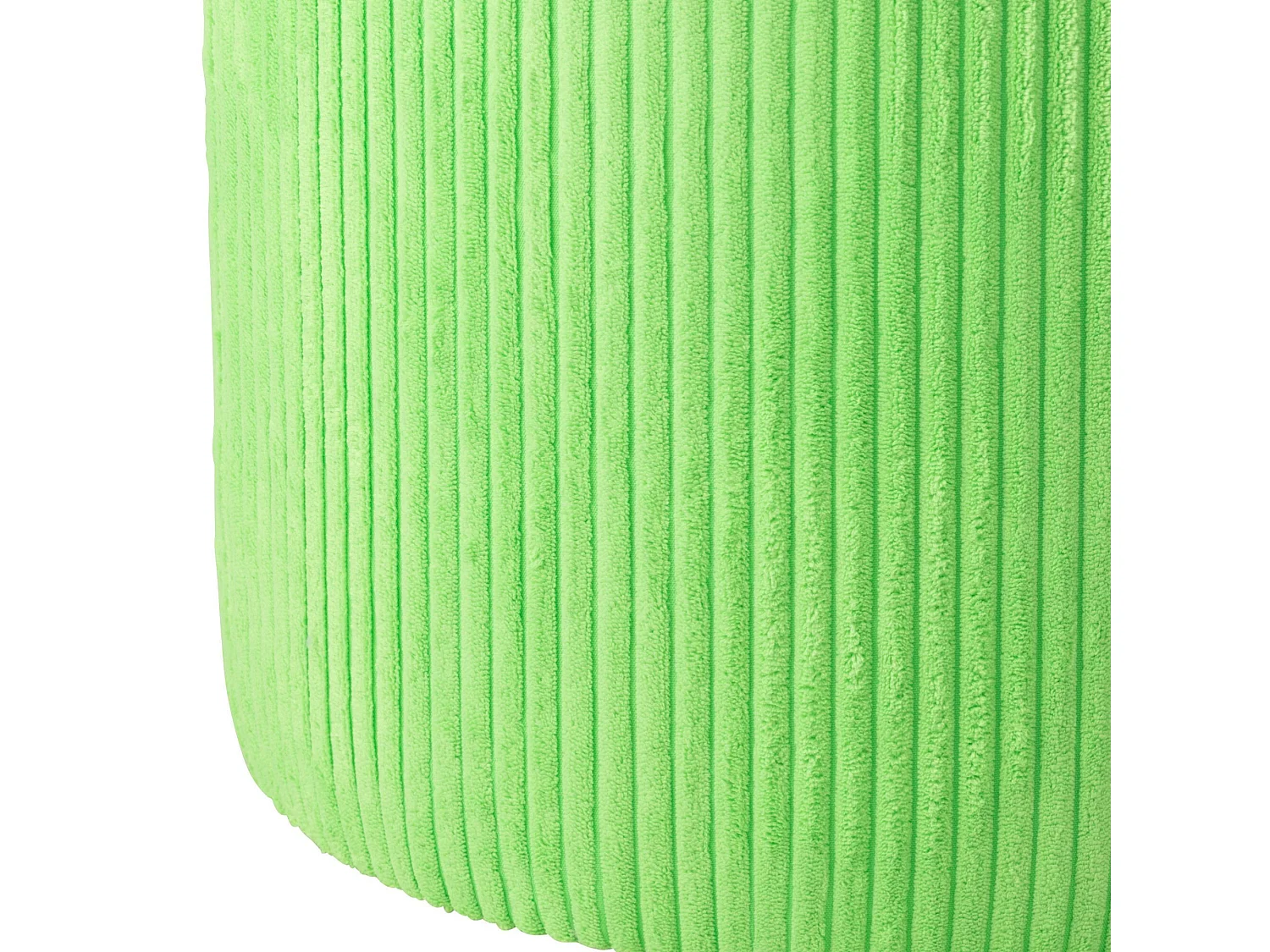 Poufs tabourets ronds en velours côtelé (lot de 2) - CHARLISE