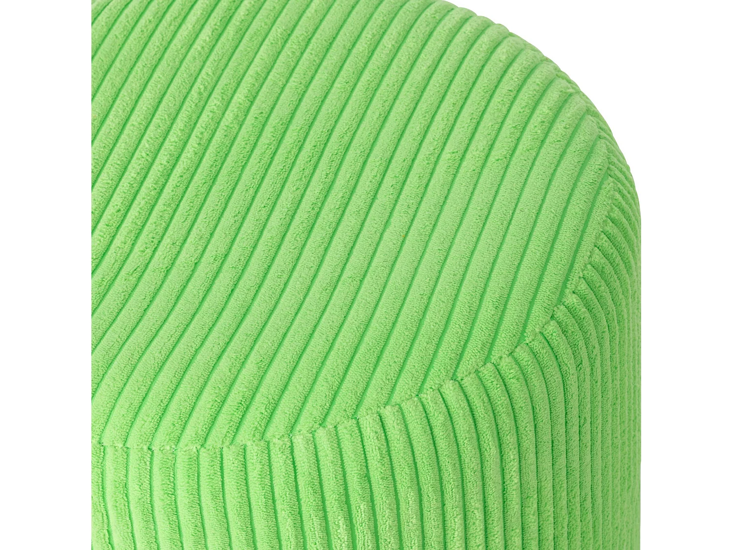 Poufs tabourets ronds en velours côtelé (lot de 2) - CHARLISE