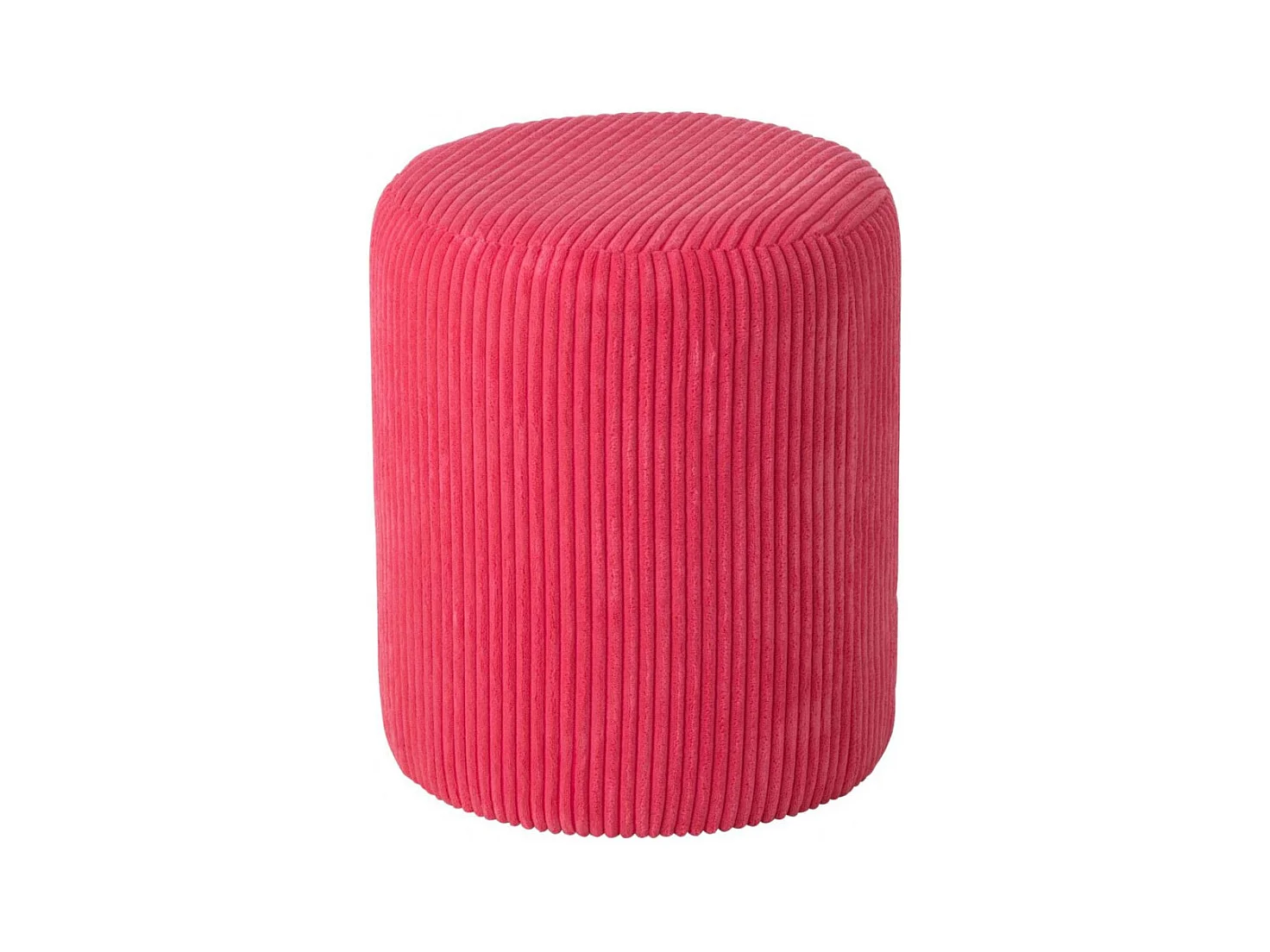 Poufs tabourets ronds en velours côtelé (lot de 2) - CHARLISE