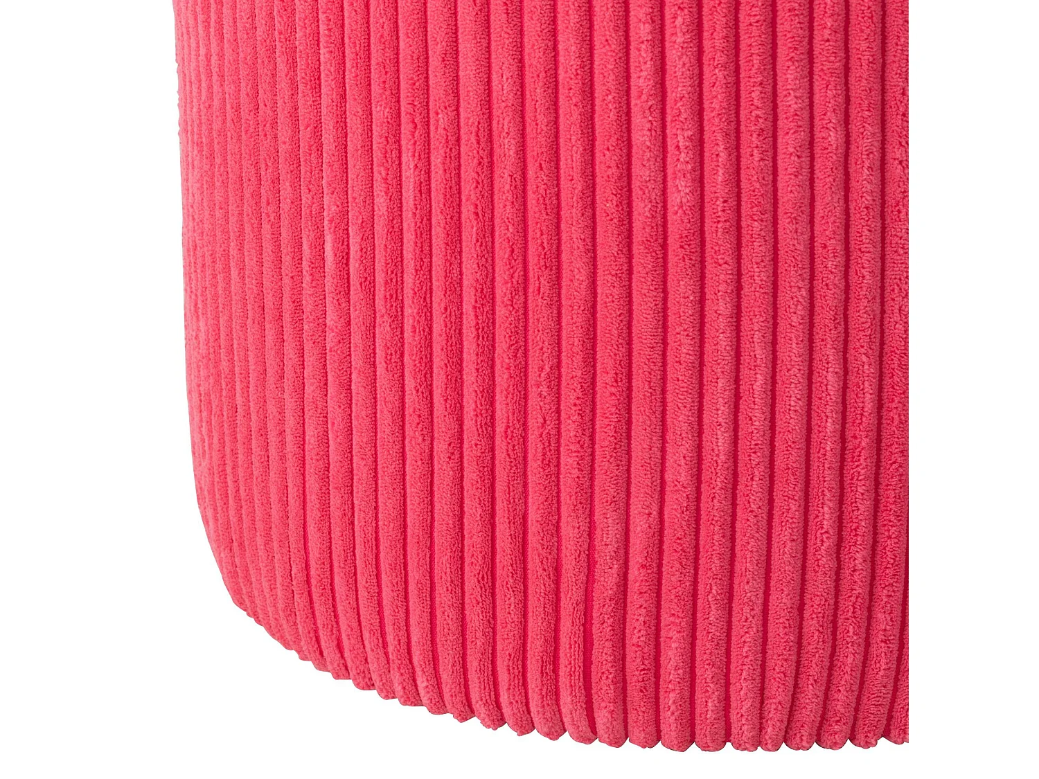 Poufs tabourets ronds en velours côtelé (lot de 2) - CHARLISE