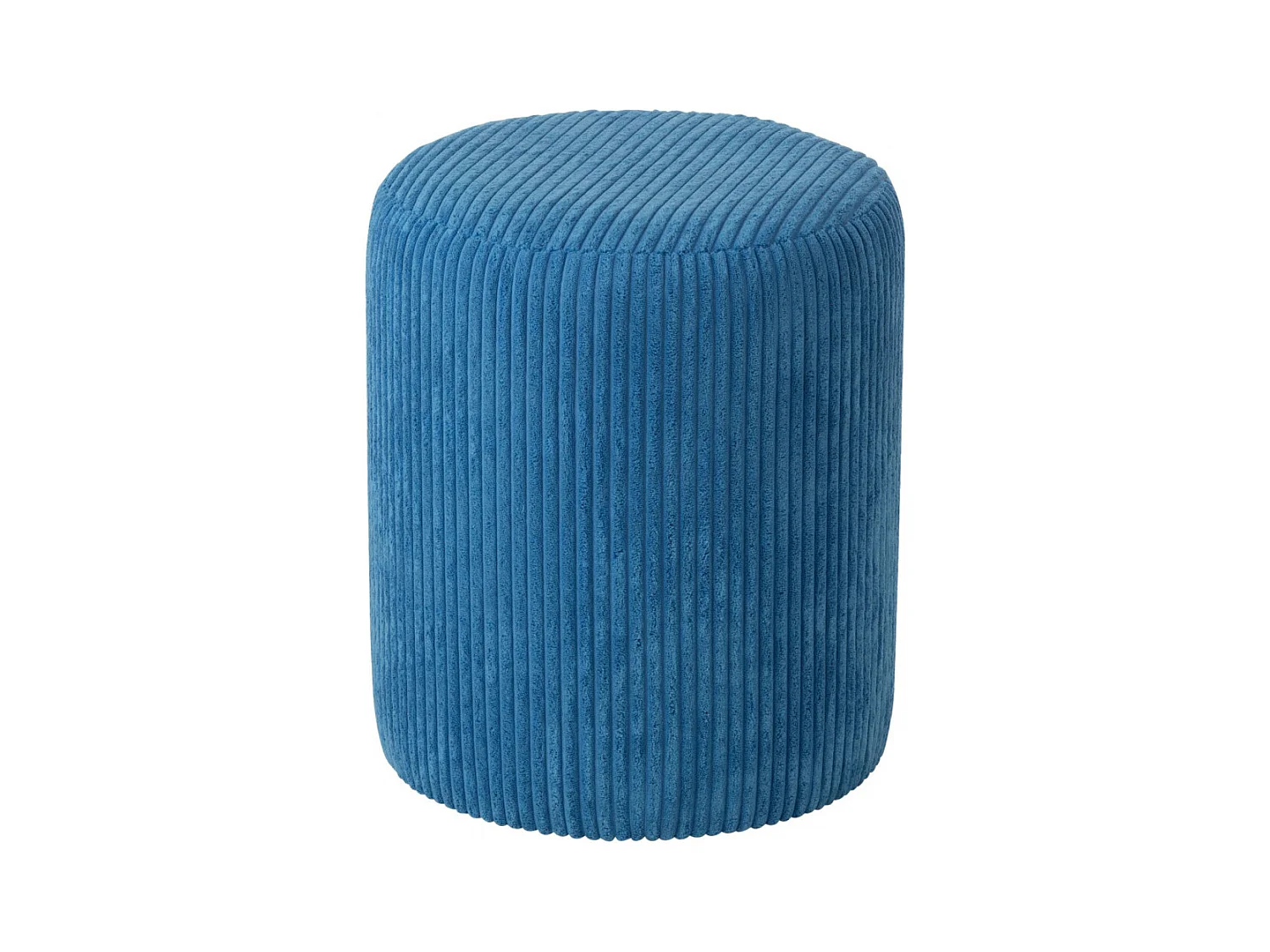 Poufs tabourets ronds en velours côtelé (lot de 2) - CHARLISE
