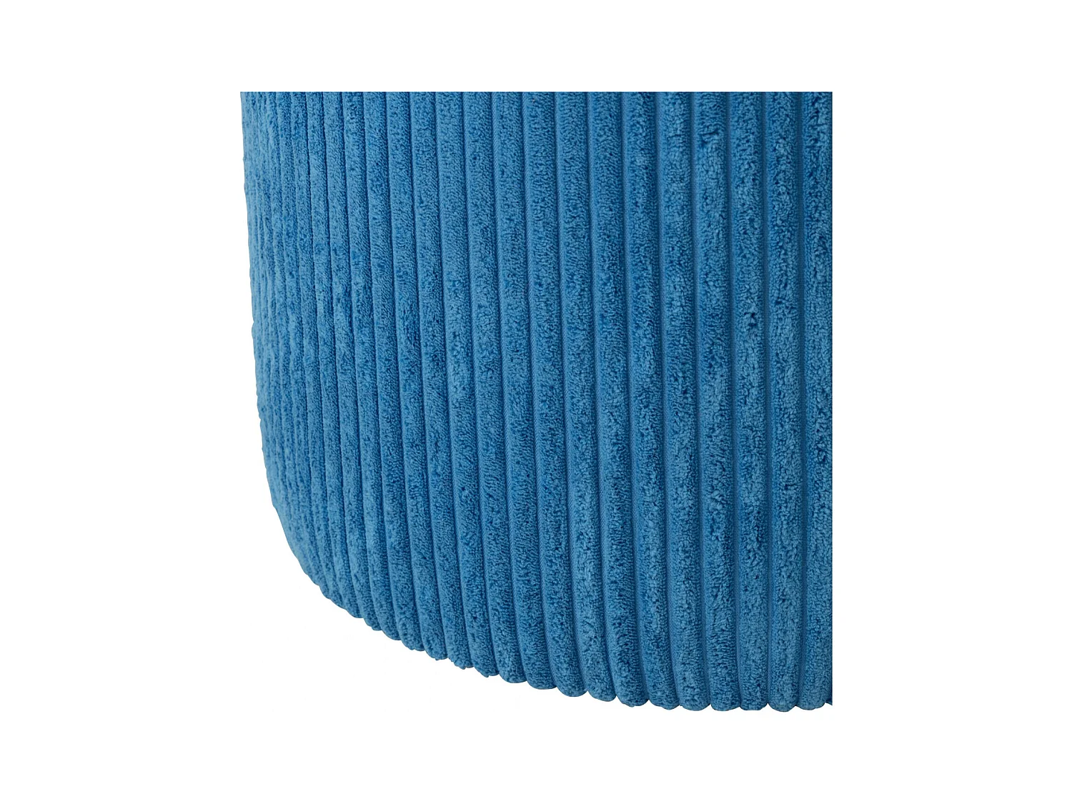 Poufs tabourets ronds en velours côtelé (lot de 2) - CHARLISE