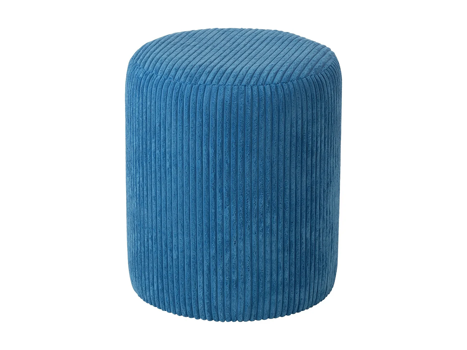 Poufs tabourets ronds en velours côtelé (lot de 2) - CHARLISE