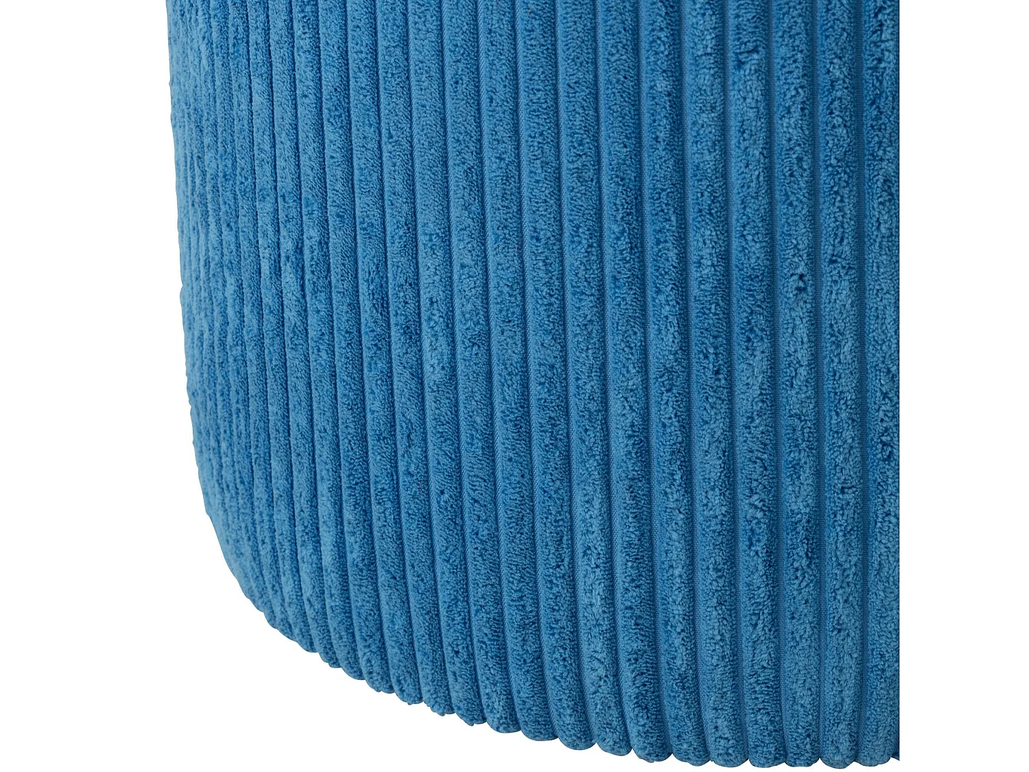 Poufs tabourets ronds en velours côtelé (lot de 2) - CHARLISE