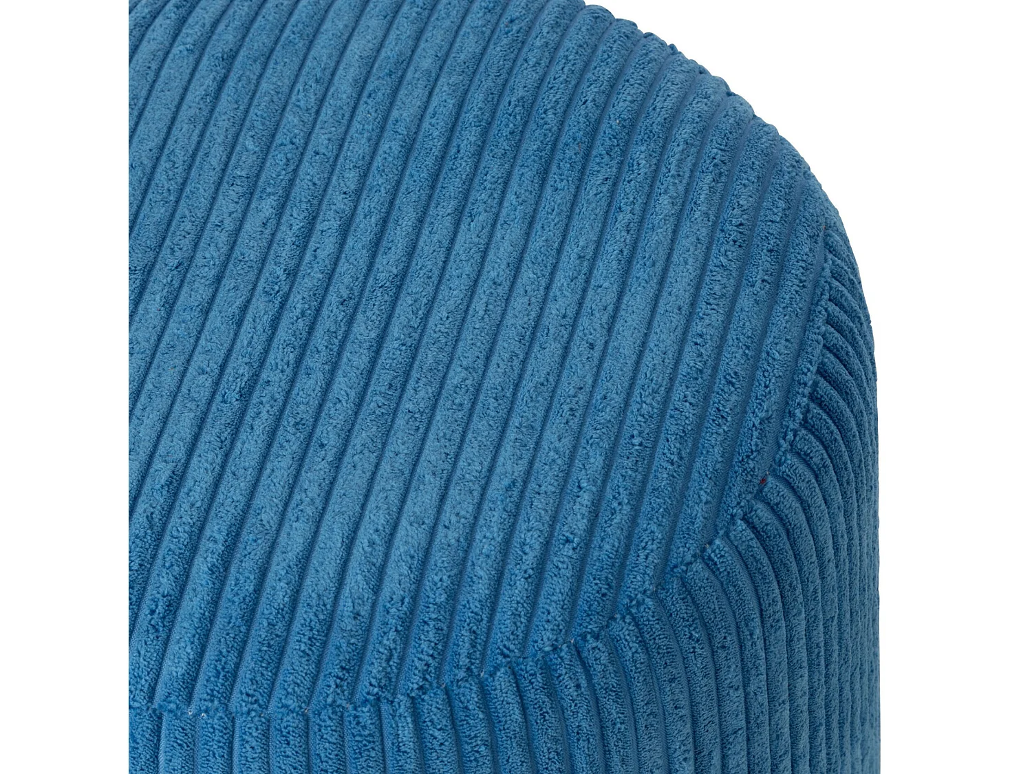 Poufs tabourets ronds en velours côtelé (lot de 2) - CHARLISE