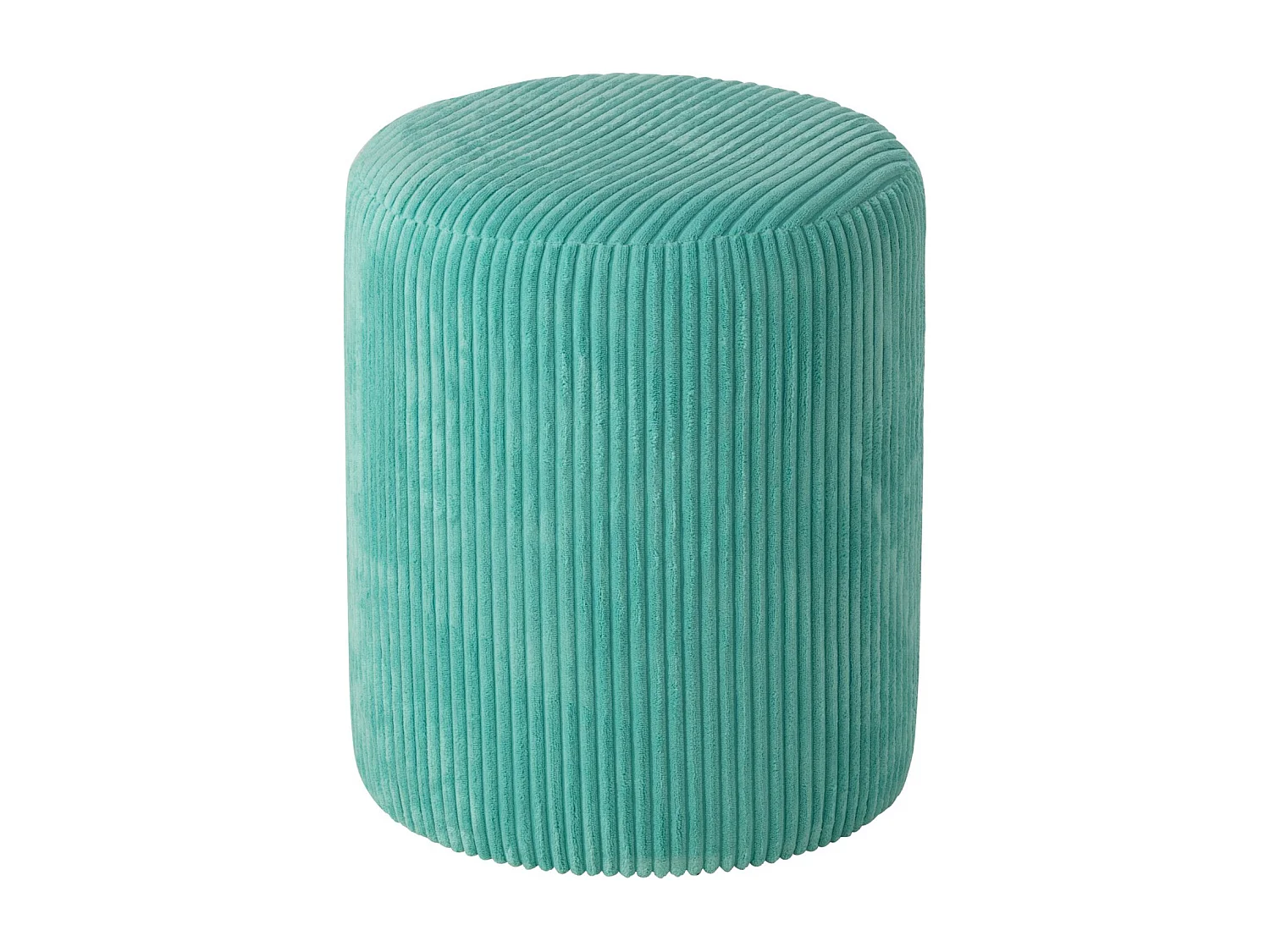 Poufs tabourets ronds en velours côtelé (lot de 2) - CHARLISE