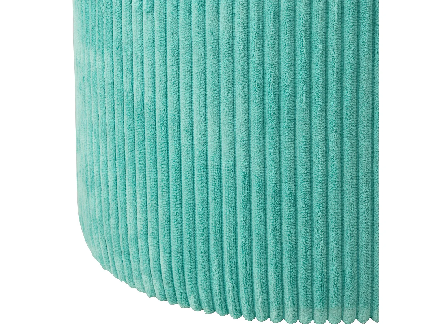 Poufs tabourets ronds en velours côtelé (lot de 2) - CHARLISE