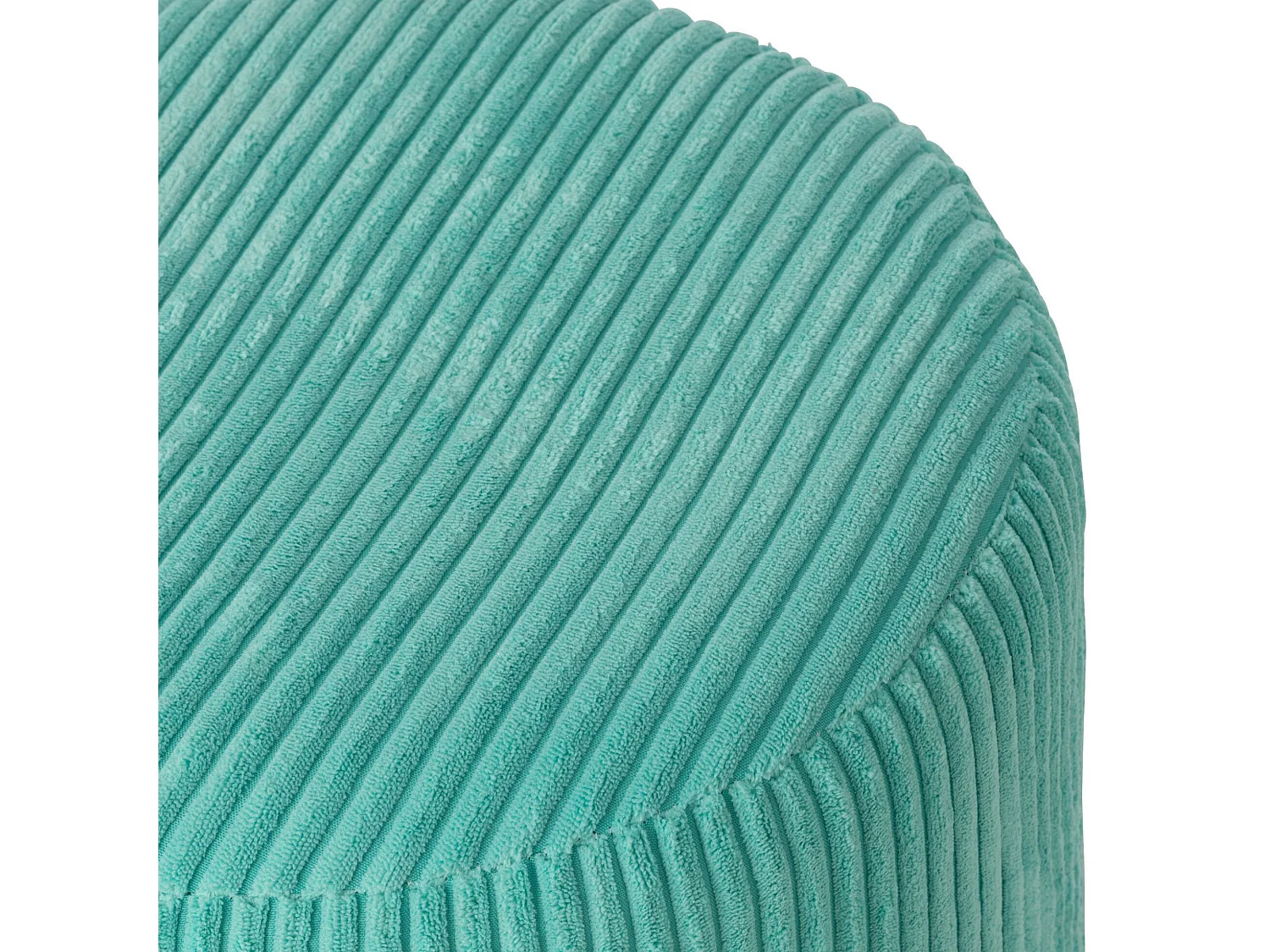 Poufs tabourets ronds en velours côtelé (lot de 2) - CHARLISE