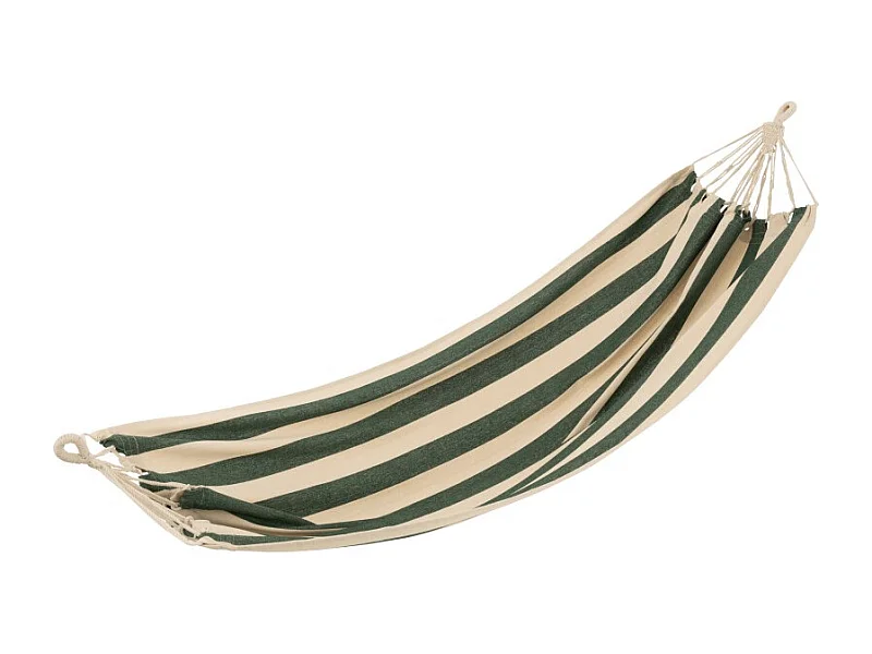Hamaca de poliéster a rayas verde 200x100 cm