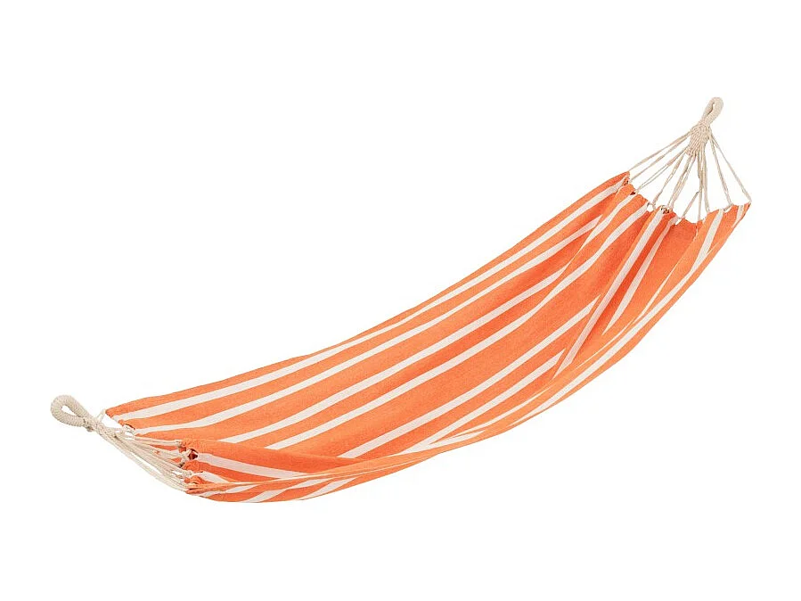 Hamaca de poliéster a rayas naranja 200x100 cm