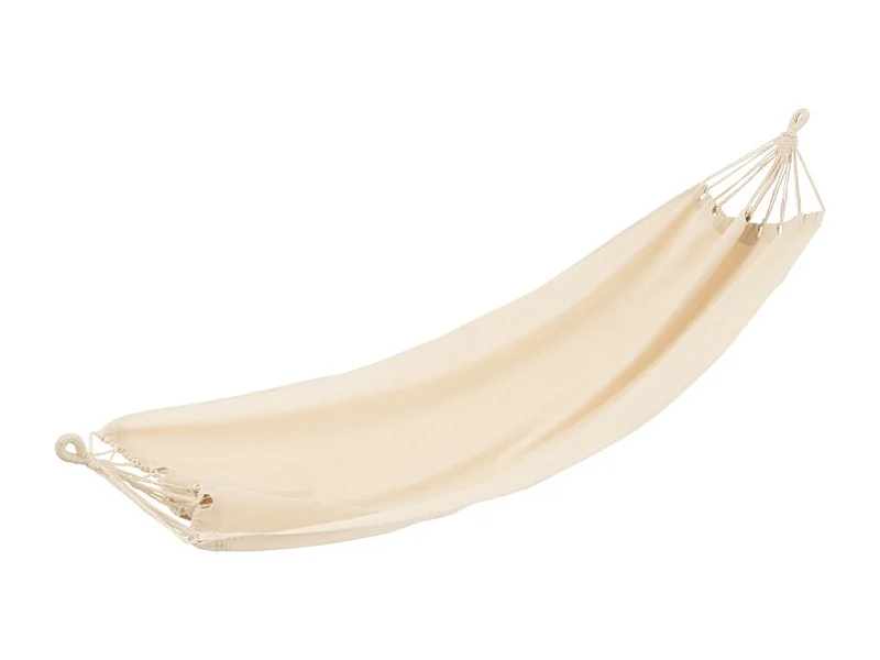 Hamaca lisa de poliéster beige 200x100 cm