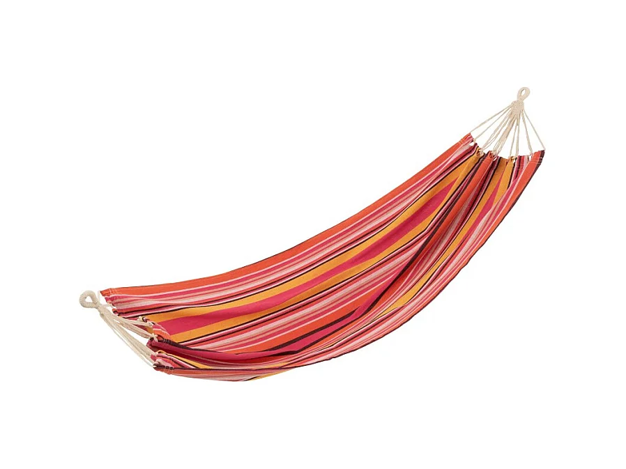 Hamaca de poliéster a rayas rosa 200x100 cm