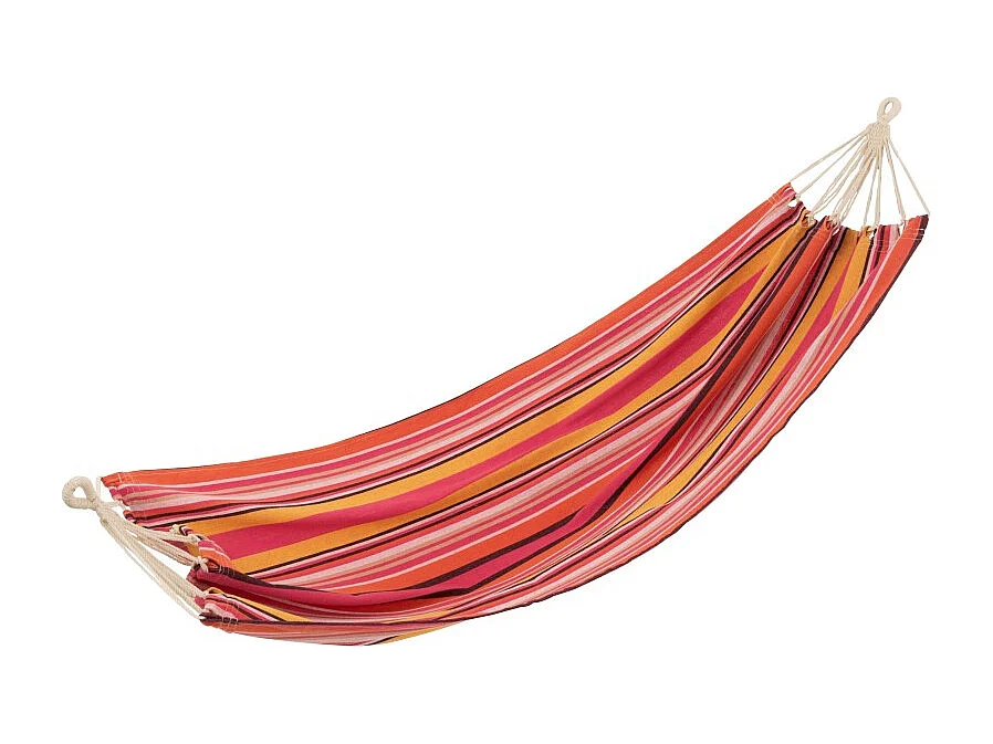 Hamaca de poliéster a rayas rosa 200x100 cm