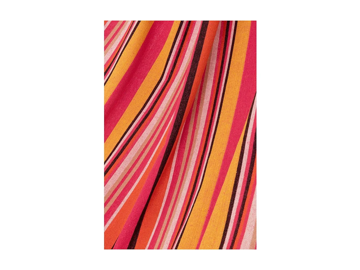 Hamaca de poliéster a rayas rosa 200x100 cm