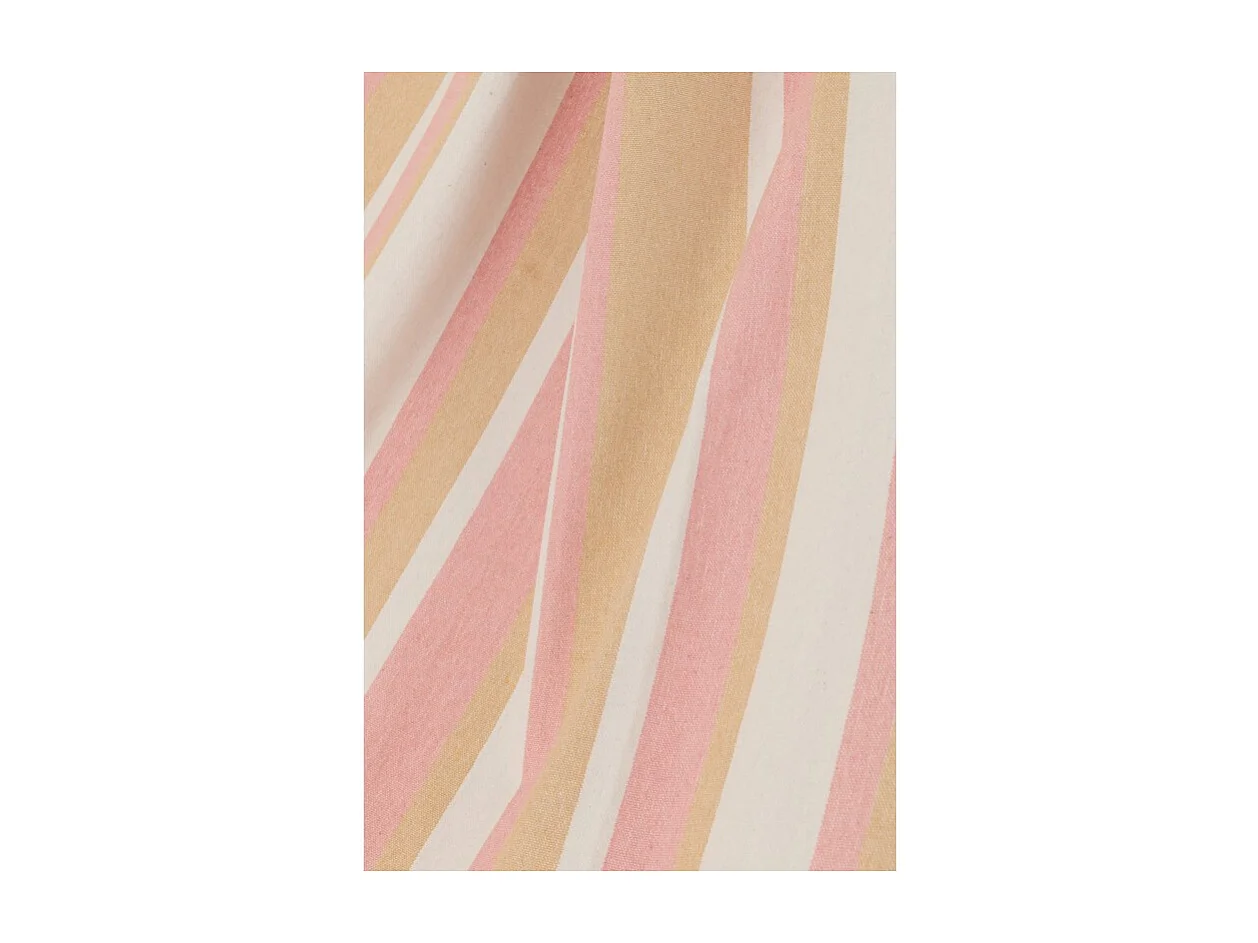 Hamaca de poliéster a rayas rosa y beige 200x100 cm