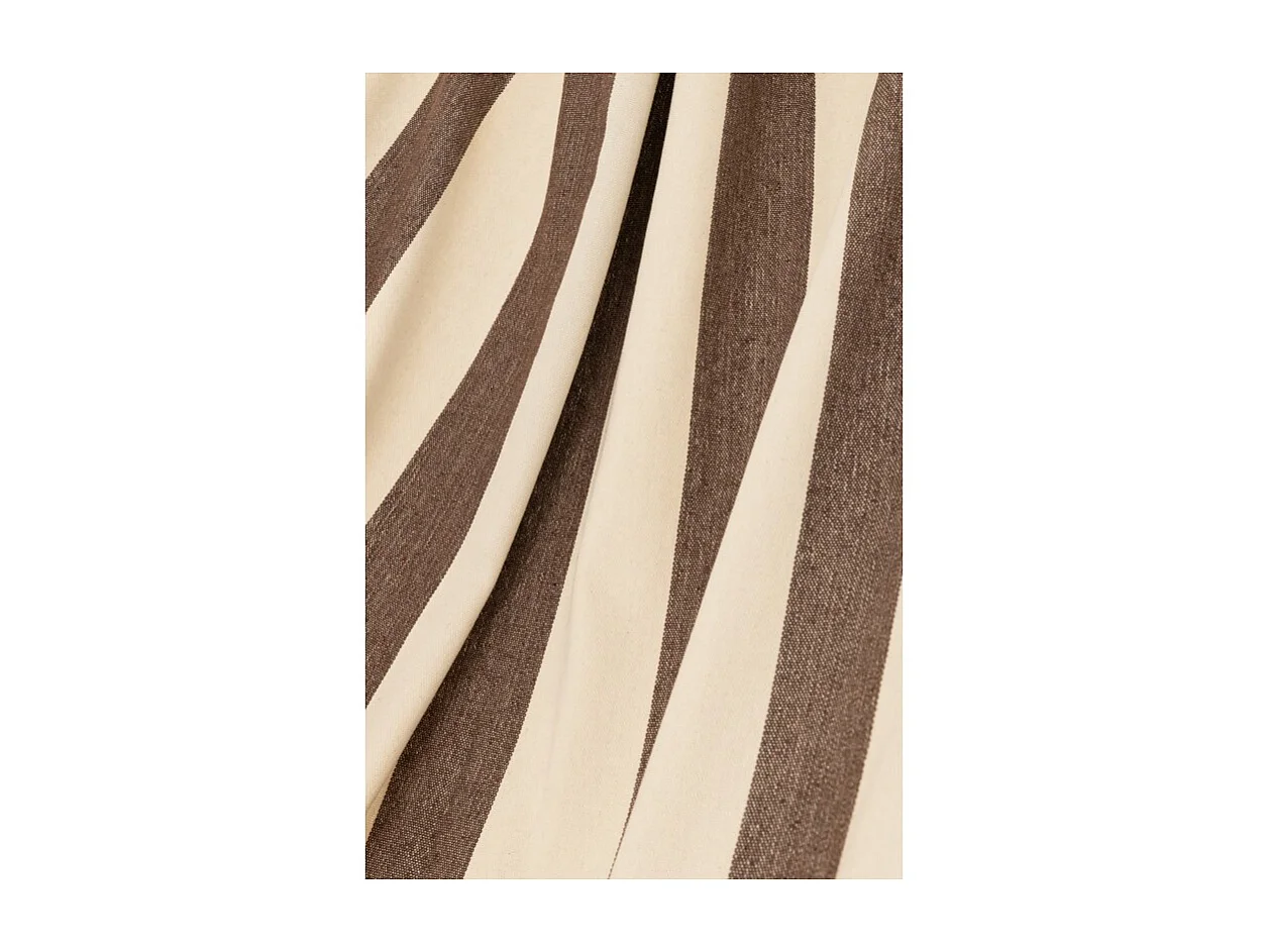 Hamaca de rayas de poliéster marrón 200x100 cm