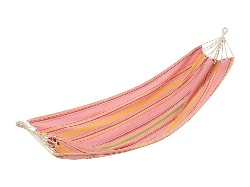 Hamaca de poliéster a rayas multicolor 200x100 cm