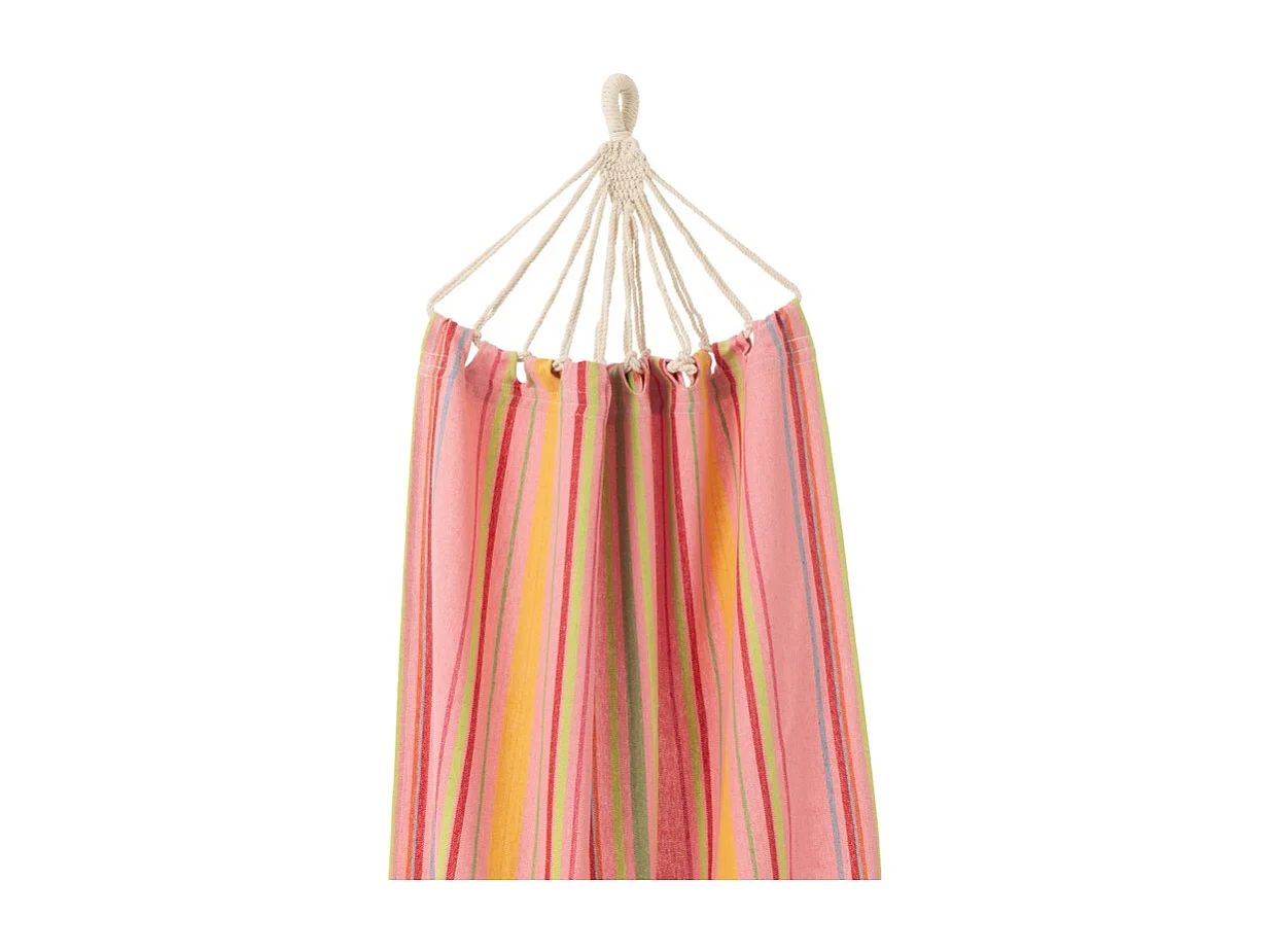 Hamaca de poliéster a rayas multicolor 200x100 cm