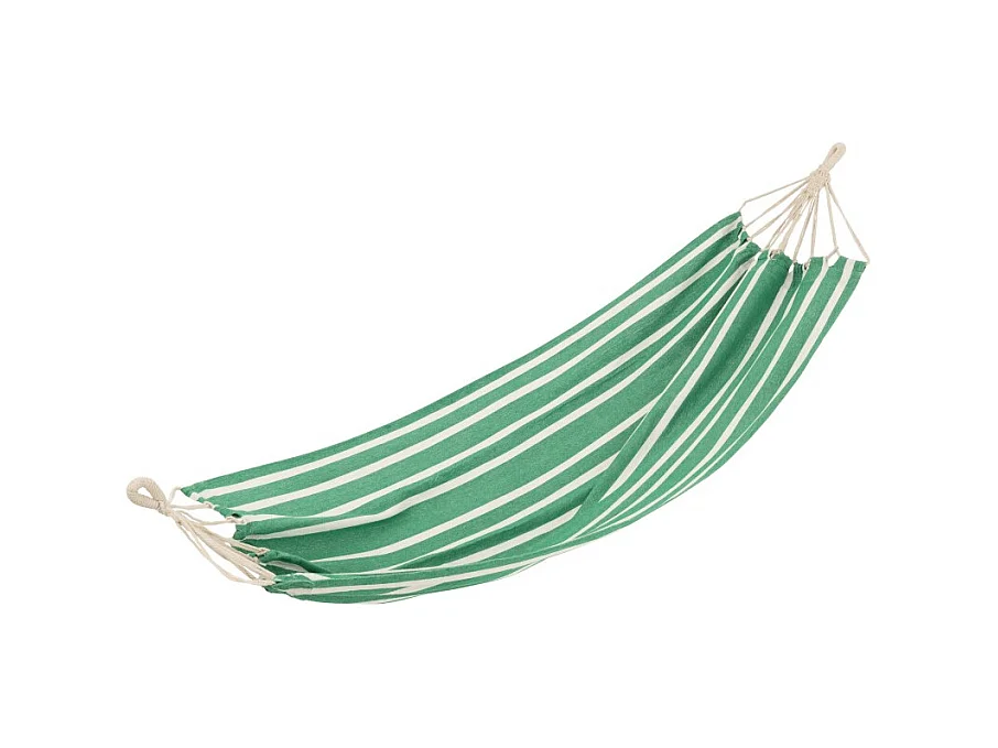 Hamaca de rayas de poliéster verde 200x100 cm