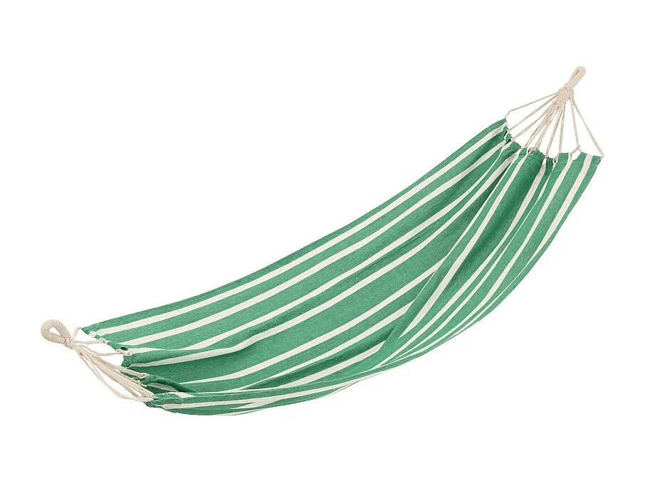 Hamaca de rayas de poliéster verde 200x100 cm