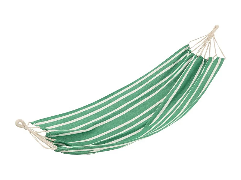 Hamaca de rayas de poliéster verde 200x100 cm