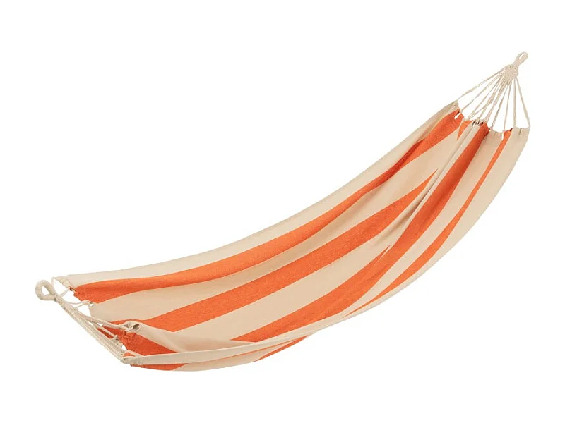 Hamaca de poliéster a rayas naranja 200x100 cm