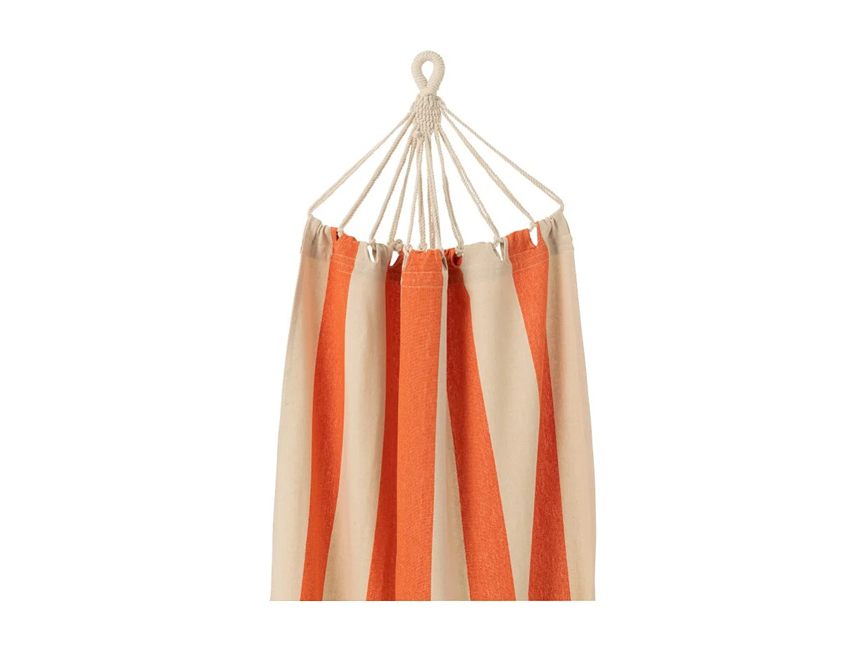 Hamaca de poliéster a rayas naranja 200x100 cm