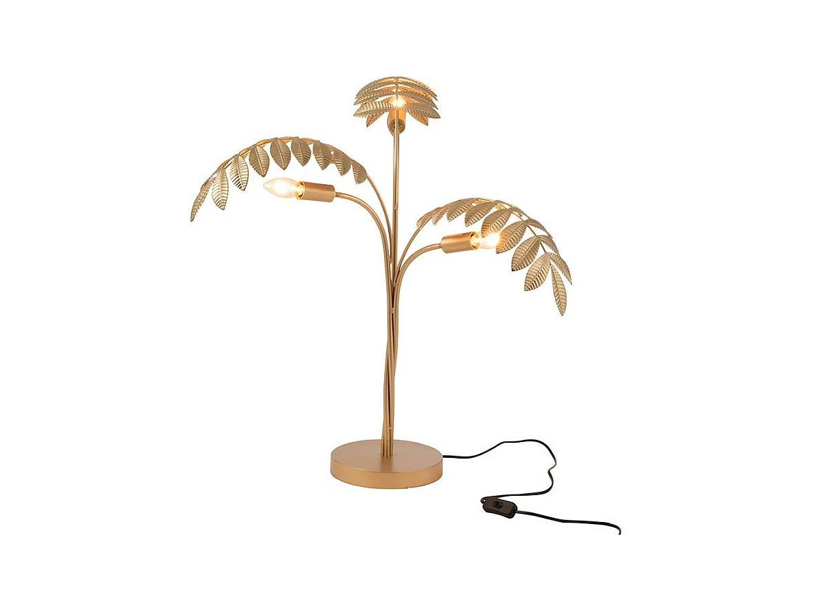 Lampara palmera zinc oro Alt. 67