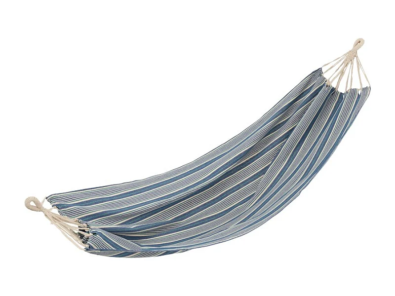 Hamaca de poliéster a rayas azul 200x100 cm