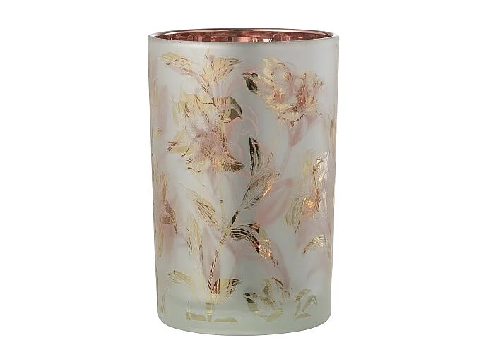 Portavelas de vidrio multicolor 12*12*18 cm