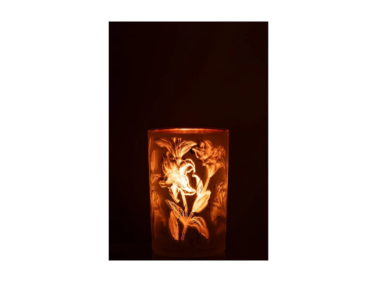 Portavelas de vidrio multicolor 12*12*18 cm